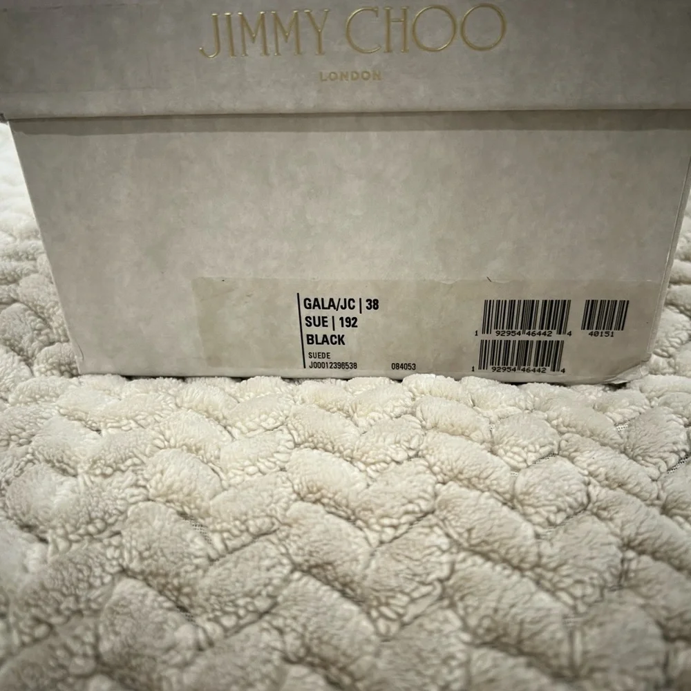 Jimmy Choo Black Flats with Gold Emblem - Picture 6 of 7